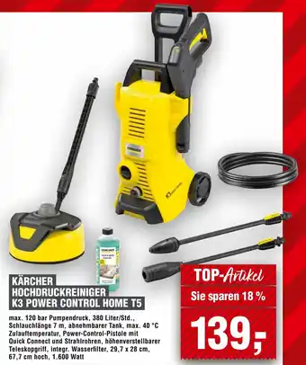 Handelshof KÄRCHER HOCHDRUCKREINIGER K3 POWER CONTROL HOME T5 Angebot
