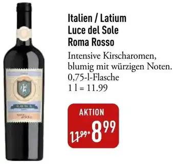 Galeria Markthalle Italien / Latium Luce del Sole Roma Rosso Angebot