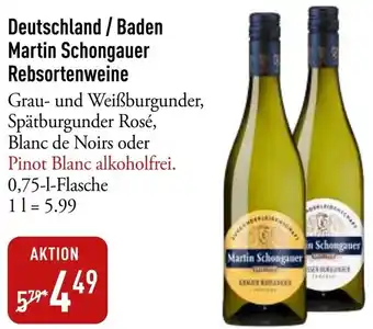 Galeria Markthalle Deutschland/Baden Martin Schongauer Rebsortenweine Angebot