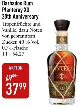 Galeria Markthalle Barbados Rum Planteray XO 20th Anniversary Angebot
