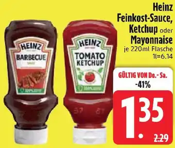 Edeka Heinz Feinkost-Sauce, Ketchup oder Mayonnaise Angebot