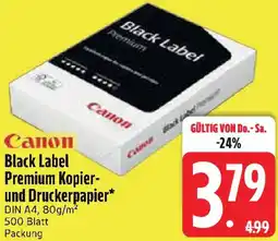 Edeka Canon Black Label Premium Kopier- und Druckerpapier Angebot
