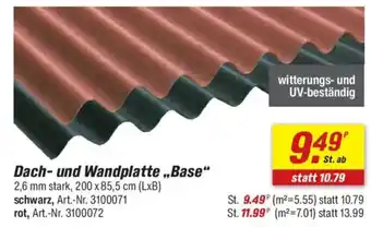 toom Baumarkt Dach- und Wandplatte „,Base" Angebot