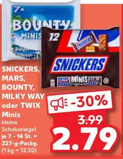 Kaufland SNICKERS MARS, BOUNTY, MILKY WAY oder TWIX Minis Angebot