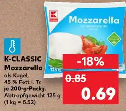 Kaufland K-CLASSIC Mozzarella Angebot