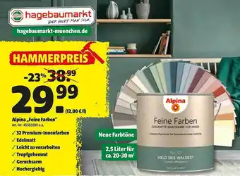 Hagebau Alpina „feine Farben“ Angebot