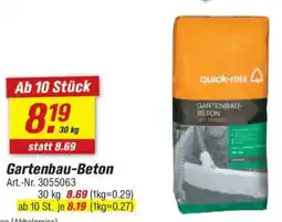 toom Baumarkt quick-mix Gartenbau-Beton Angebot