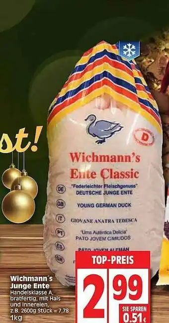 Edeka Wichmann's Junge Ente Angebot