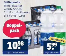Getränkewelt Stiftsquelle mineralwasser Angebot
