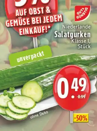 Edeka Gut & günstig salatgurken Angebot