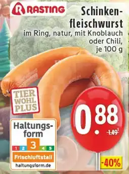 Edeka Rasting schinkenfleischwurst im ring natur Angebot