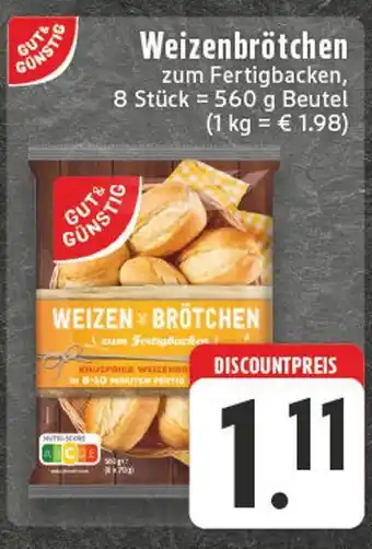 Edeka Gut & günstig weizenbrötchen Angebot