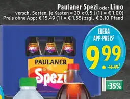 Edeka Paulaner spezi oder limo Angebot