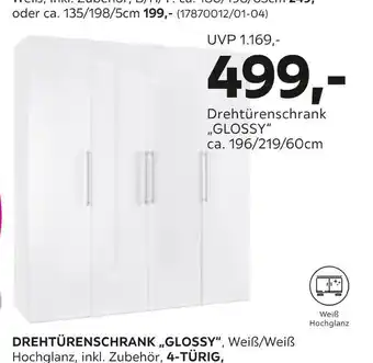 Mömax Drehtürenschrank 'glossy' Angebot