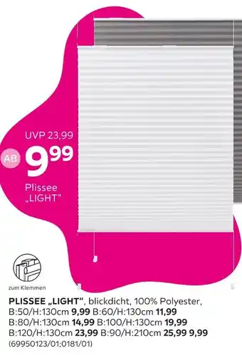 Mömax Plissee 'light' Angebot