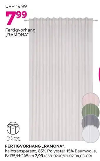Mömax Fertigvorhang ramona Angebot