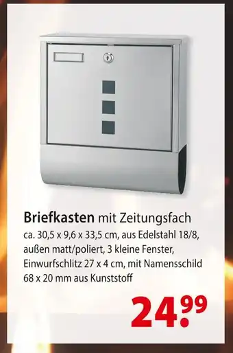 bauSpezi Briefkasten mit zeitungsfach Angebot