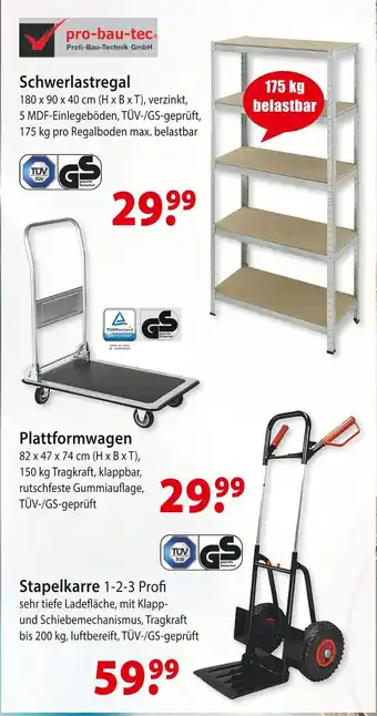 bauSpezi Pro-bau-tec schwerlastregal Angebot