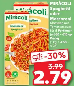 Kaufland MIRACOLI Spaghetti coli oder Maccaroni Angebot