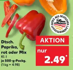 Kaufland Dtsch. Paprika, rot oder Mix Angebot
