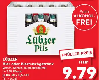 Kaufland LÜBZER Bier oder Biermischgetränk Angebot