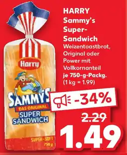 Kaufland HARRY Sammy's Super- Sandwich Angebot