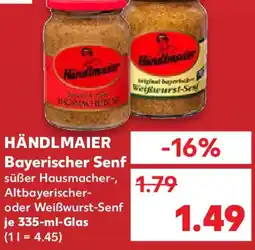 Kaufland HÄNDLMAIER - Bayerischer Senf Angebot