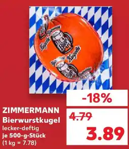 Kaufland ZIMMERMANN Bierwurstkugel Angebot