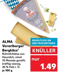 Kaufland ALMA Vorarlberger Bergkäse Angebot