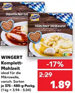 Kaufland WINGERT Komplett- Mahlzeit Angebot