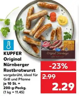 Kaufland KUPFER Original Nürnberger Rostbratwurst Angebot
