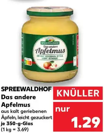 Kaufland SPREEWALDHOF Das andere Apfelmus Angebot