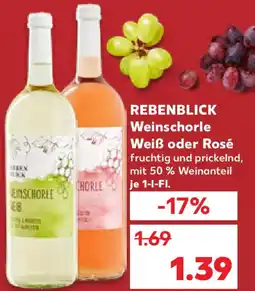 Kaufland REBENBLICK Weinschorle Weiß oder Rosé Angebot