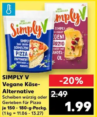 Kaufland SIMPLY V Vegane Käse- Alternative Angebot