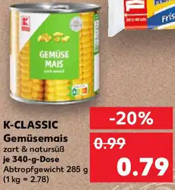 Kaufland K-CLASSIC Gemüsemais Angebot