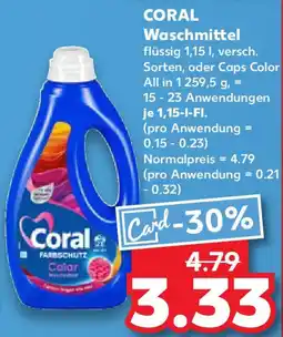 Kaufland CORAL Waschmittel Angebot
