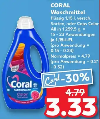 Kaufland CORAL Waschmittel Angebot