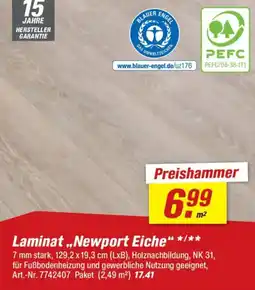 toom Baumarkt Laminat ,,Newport Eiche" Angebot