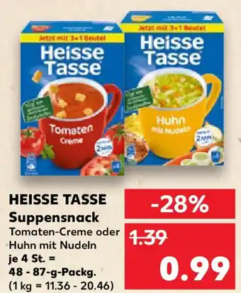 Kaufland HEISSE TASSE Suppensnack Angebot