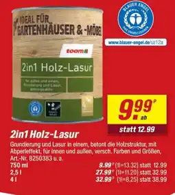 toom Baumarkt toom 2in1 Holz-Lasur Angebot