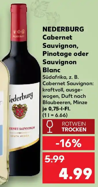 Kaufland NEDERBURG Cabernet Sauvignon, Pinotage oder Sauvignon Blanc Angebot
