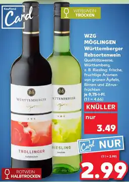 Kaufland WZG MÖGLINGEN Württemberger Rebsortenwein Angebot