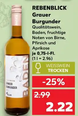 Kaufland REBENBLICK Grauer Burgunder Angebot