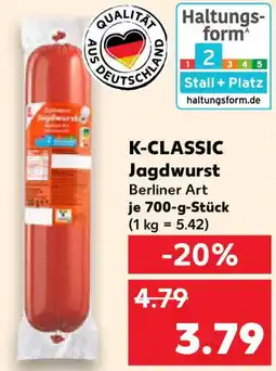 Kaufland K-CLASSIC Jagdwurst Angebot