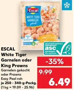 Kaufland ESCAL White Tiger Garnelen oder King Prawns Angebot