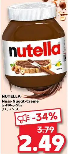Kaufland NUTELLA Nuss-Nugat-Creme Angebot