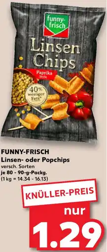 Kaufland FUNNY-FRISCH Linsen- oder Popchips Angebot