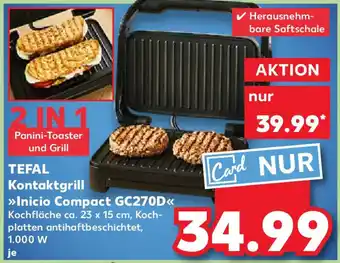 Kaufland TEFAL Kontaktgrill Inicio Compact GC270D Angebot