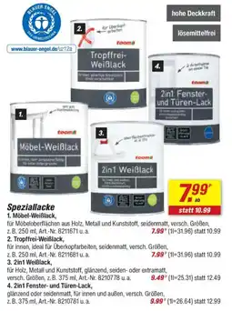 toom Baumarkt Speziallacke 1. Möbel-Weißlack Angebot