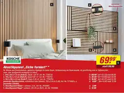 toom Baumarkt KOSCHE Holzwerkstoffe Akustikpaneel ,,Eiche furniert" Angebot